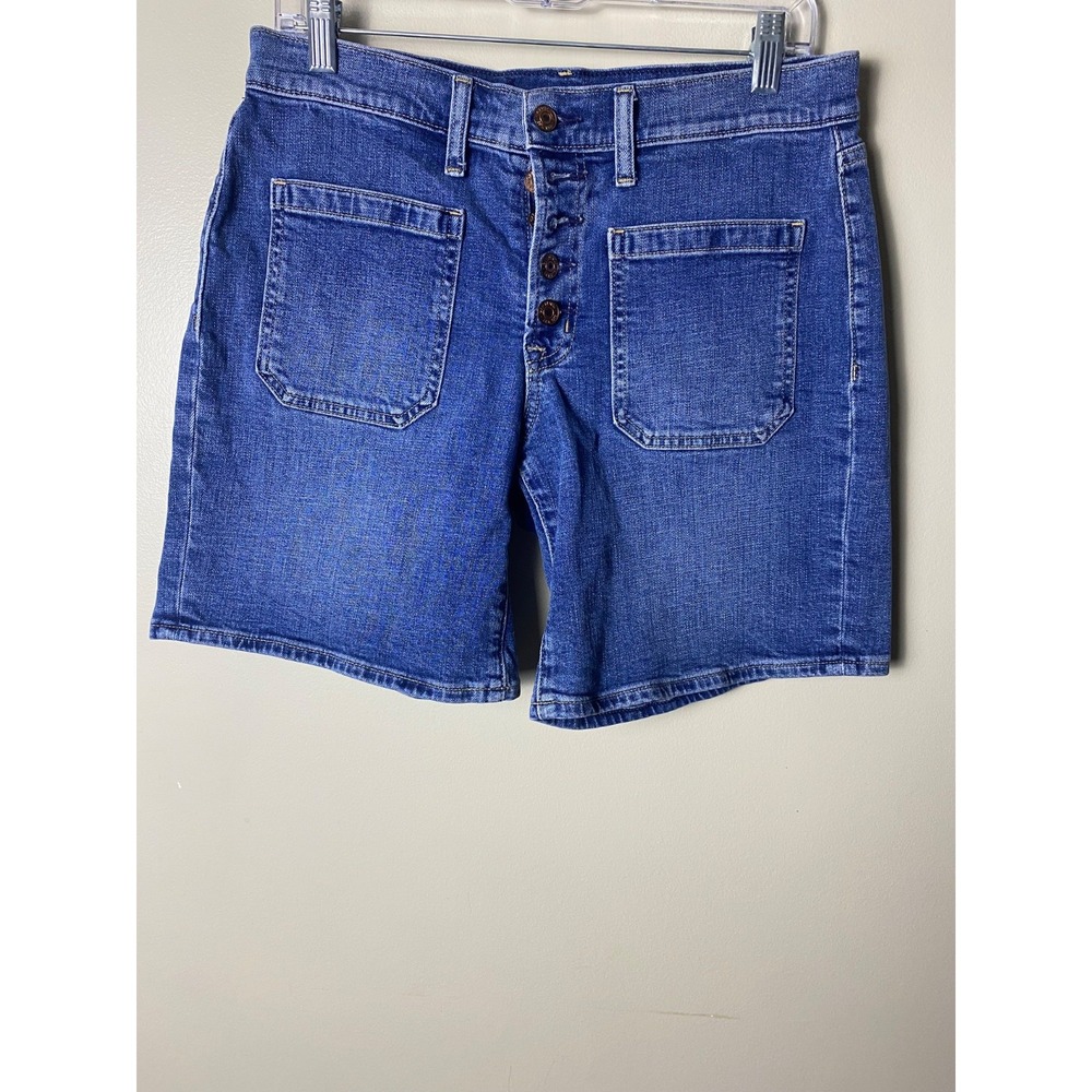 GAP 5" Girlfriend Short Mid Rise Size 29 Blue Denim Casual